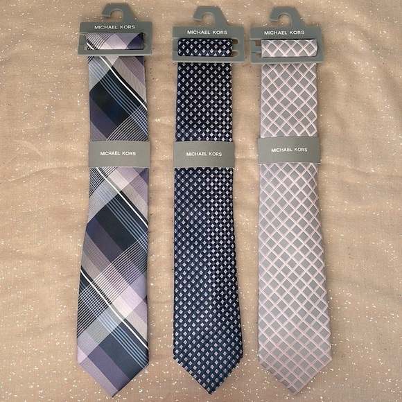Brand New Set of 3 Michael Kors Men’s Ties Business Office - Picture 1 of 11